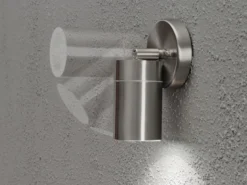 LED Außenwandleuchte Downlight schwenkbar, Höhe 15cm, Edelstahl