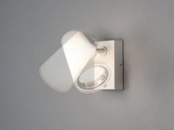 LED Außenwandleuchte Downlight Weiß mit Bewegungssensor, Höhe 21,5cm IP54 E27