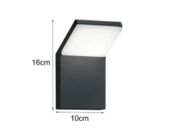 LED Außenwandleuchte Downlight in Anthrazit - 2er SET für Hausbeleuchtung