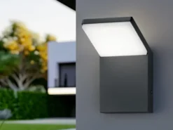 LED Außenwandleuchte Downlight in Anthrazit - 2er SET für Hausbeleuchtung