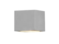 LED Außenwandleuchte eckiger Wandspot Up-Down, Höhe 9cm, Grau