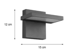 LED Außenwandleuchte 2er Set Downlight schwenkbar in Anthrazit