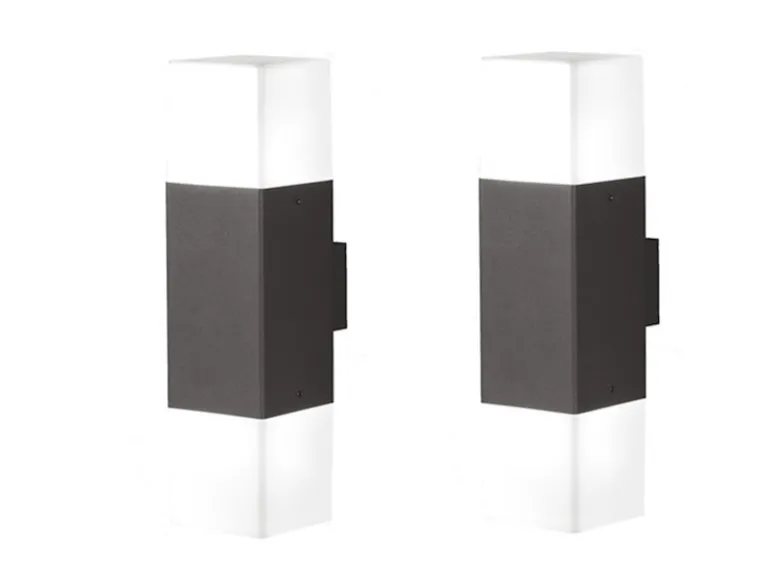 LED Außenwandleuchte 2er Set Up & Down Light Anthrazit - Außenbeleuchtung Haus