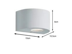 LED Außenwandleuchte 2er Set Up and Down Light rund in Weiß