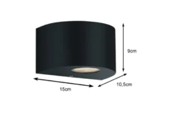 LED Außenwandleuchte 2er Set Up and Down Light rund in Schwarz