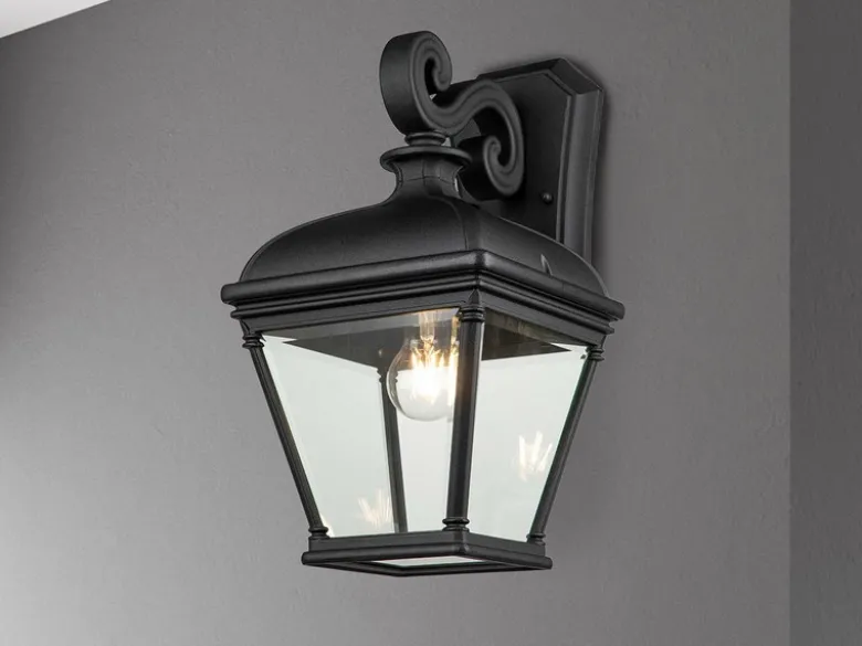 LED Außenwandleuchte große Landhausstil Hängelaterne, Höhe 42cm