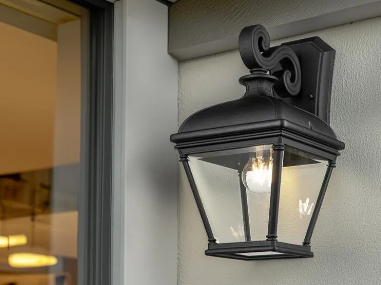LED Außenwandleuchte große Landhausstil Hängelaterne, Höhe 42cm