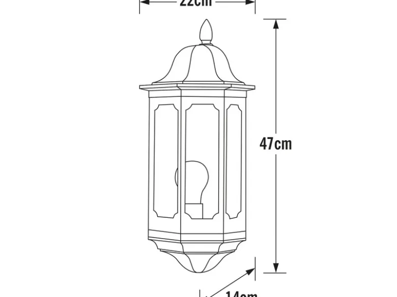 LED Außenwandleuchte, Halbschale Aluminium Weiß, Höhe 47cm