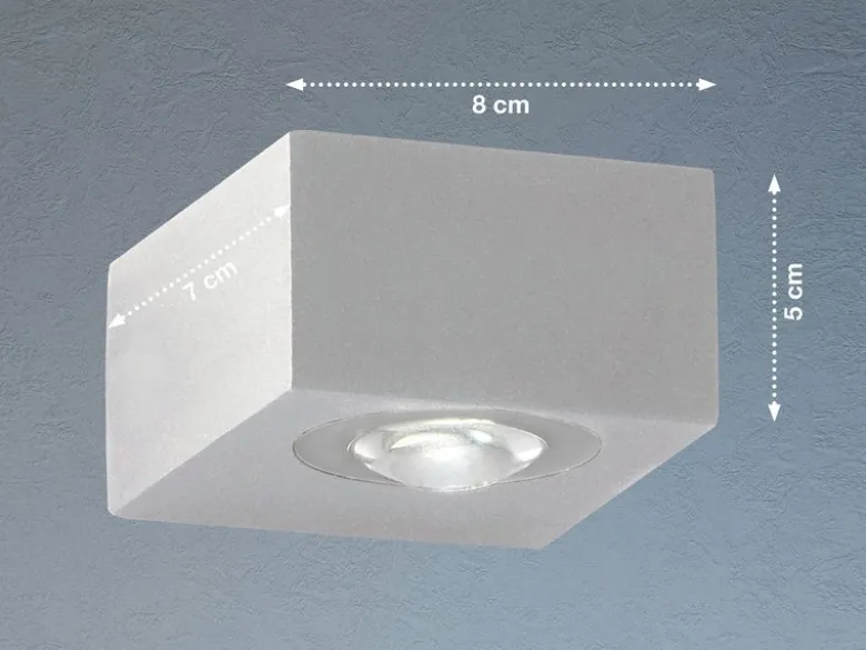 LED Außenwandleuchte HELSINKI Silber Up and Down, Breite 8cm