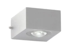 LED Außenwandleuchte HELSINKI Silber Up and Down, Breite 8cm