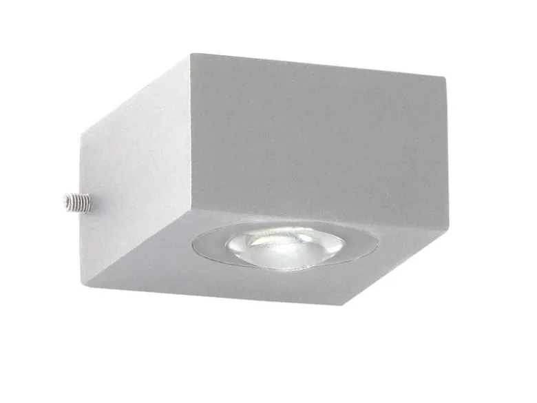LED Außenwandleuchte HELSINKI Silber Up and Down, Breite 8cm