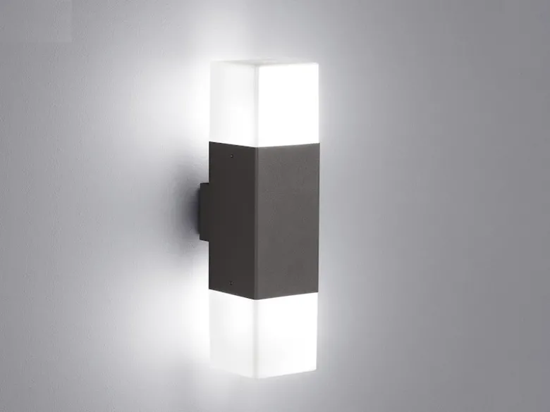 LED Außenwandleuchte HUDSON Up & Down Light in Anthrazit - Außenbeleuchtung Haus