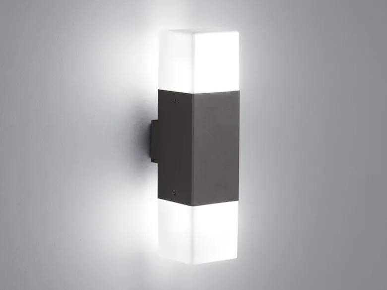 LED Außenwandleuchte HUDSON Up & Down Light in Anthrazit - Außenbeleuchtung Haus