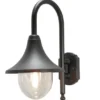 LED Außenwandleuchte im Landhausstil aus Aluminium Schwarz, Höhe 44cm