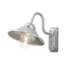 LED Außenwandleuchte im Landhausstil Stahl Silber, Höhe 30cm