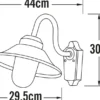 LED Außenwandleuchte im Landhausstil Aluminium Schwarz, Höhe 30cm