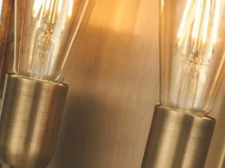 LED Außenwandleuchte im Landhausstil, Altmessing Höhe 49cm