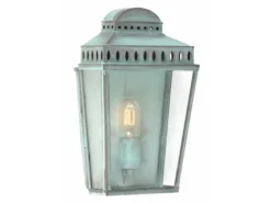 LED Außenwandleuchte im Landhausstil mit Patina, Höhe 37,5cm
