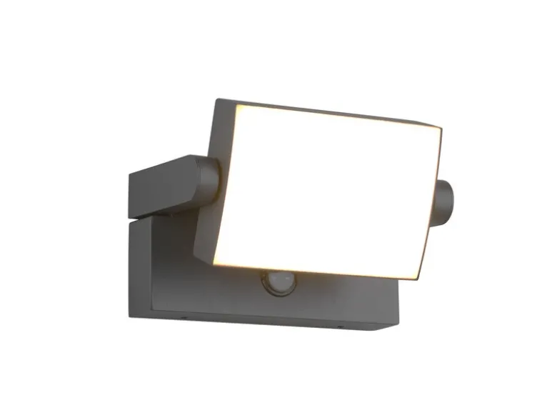 LED Außenwandleuchte KANSAS ALU in Anthrazit mit Bewegungsmelder, Breite 20cm