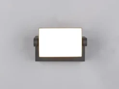 LED Außenwandleuchte KANSAS aus Aluminium in Anthrazit, Breite 20cm