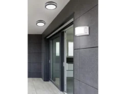 LED Außenwandleuchte KENDAL halbrund in Anthrazit, Breite 24,8 cm