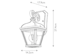 LED Außenwandleuchte kleine Landhausstil Hängelaterne, Höhe 27,5cm