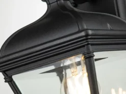 LED Außenwandleuchte Landhausstil Hängelaterne, Höhe 33,5cm