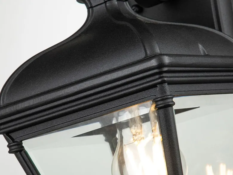 LED Außenwandleuchte Landhausstil Hängelaterne, Höhe 33,5cm