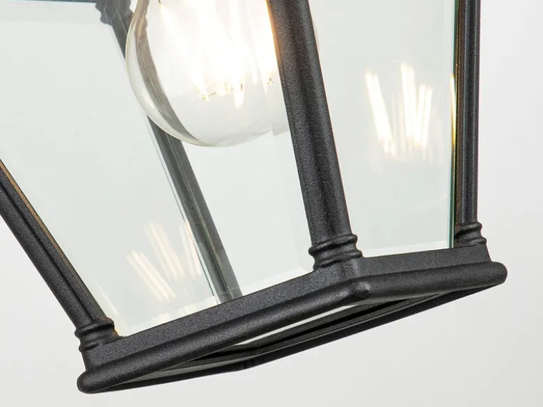 LED Außenwandleuchte Landhausstil Hängelaterne, Höhe 33,5cm