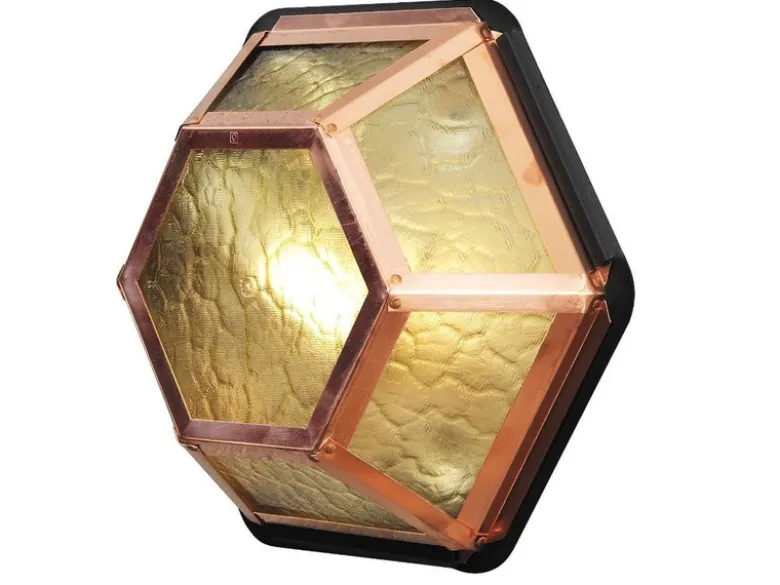 LED Außenwandleuchte Landhausstil aus Kupfer, Höhe 30cm