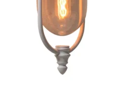 LED Außenwandleuchte Landhausstil Laterne hängend, Weiß, Höhe 46cm