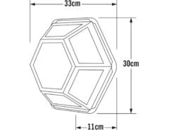 LED Außenwandleuchte Landhausstil, Stahl galvanisiert, Höhe 30cm