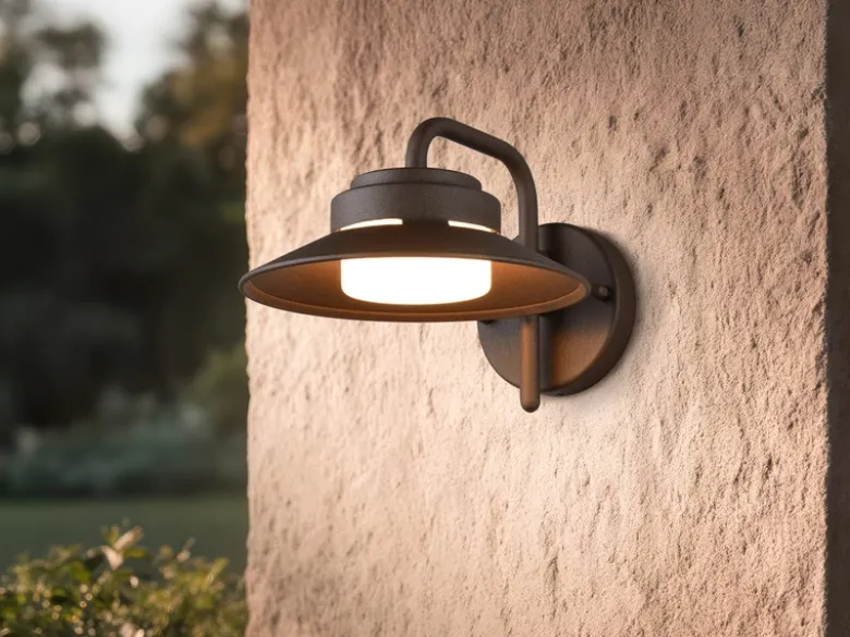 LED Außenwandleuchte Laterne in Rostoptik, Salzluft resistent, Höhe 16,5cm