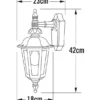 LED Außenwandleuchte Laterne hängend, Alu Weiß, Höhe 42cm