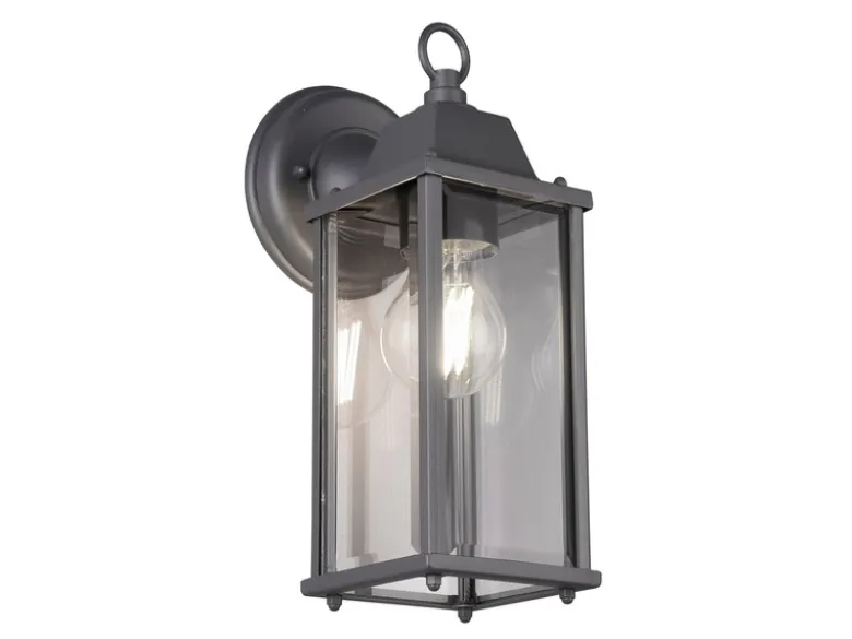 LED Außenwandleuchte Laterne Anthrazit, Höhe 29cm