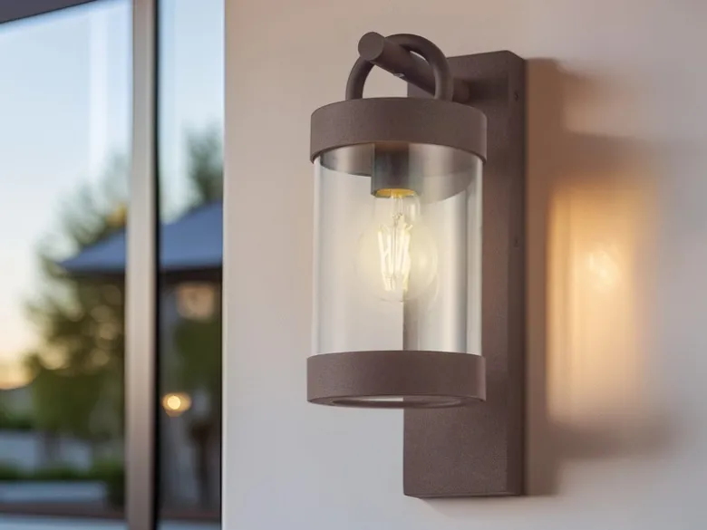 LED Außenwandleuchte Laterne im Landhausstil, Rostoptik, Höhe 33cm