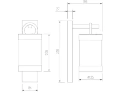 LED Außenwandleuchte Laterne im Landhausstil, Anthrazit, Höhe 33cm