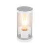 LED Außenwandleuchte, Laterne Aluminium Weiß, Höhe 23cm
