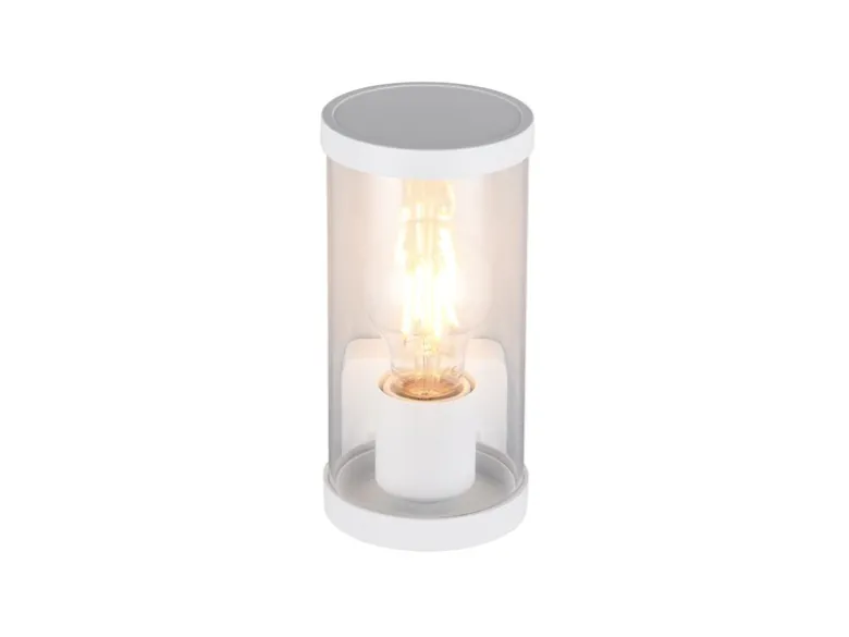 LED Außenwandleuchte, Laterne Aluminium Weiß, Höhe 23cm