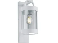 LED Außenwandleuchte Laterne im Landhausstil, Weiß, Höhe 33cm
