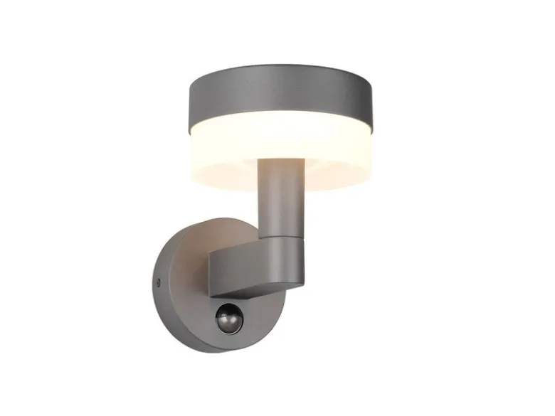 LED Außenwandleuchte MACKENZIE mit Bewegungsmelder in Anthrazit, Höhe 22cm