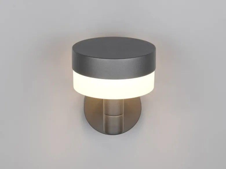 LED Außenwandleuchte MACKENZIE mit Bewegungsmelder in Anthrazit, Höhe 22cm