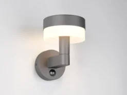 LED Außenwandleuchte MACKENZIE mit Bewegungsmelder in Anthrazit, Höhe 22cm