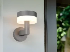 LED Außenwandleuchte MACKENZIE aus Aluminium in Anthrazit, H: 22cm