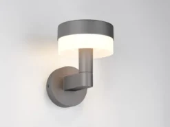 LED Außenwandleuchte MACKENZIE aus Aluminium in Anthrazit, H: 22cm