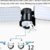 LED Außenwandleuchte mit Bewegungsmelder Schwarz Breite 33cm Panels 10W IP54