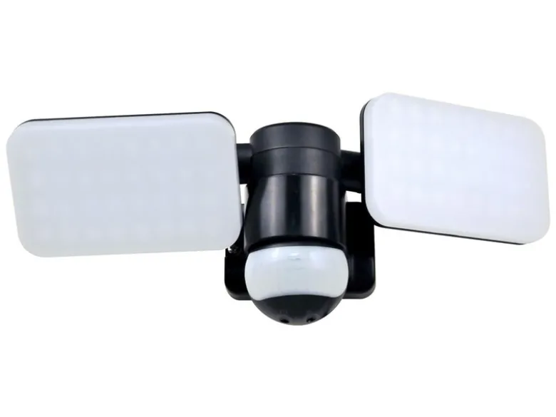 LED Außenwandleuchte mit Bewegungsmelder Schwarz Breite 33cm Panels 10W IP54