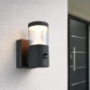 LED Außenwandleuchte mit Bewegungsmelder TAGUS Reihenschaltung geeignet H: 24cm