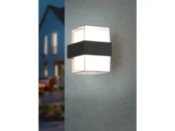 LED Außenwandleuchte MOLINA eckig UP and DOWN Anthrazit 13x9cm