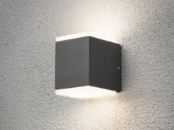LED Außenwandleuchte MONZA Aluminium in Anthrazit, 2x 6 W, 1100 Lm, IP54